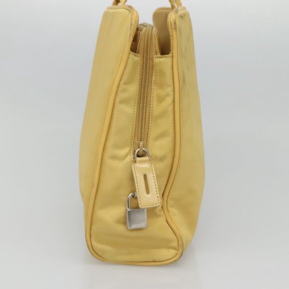 PRADA Hand Bag Nylon Yellow Silver Auth - Picture 4 of 16